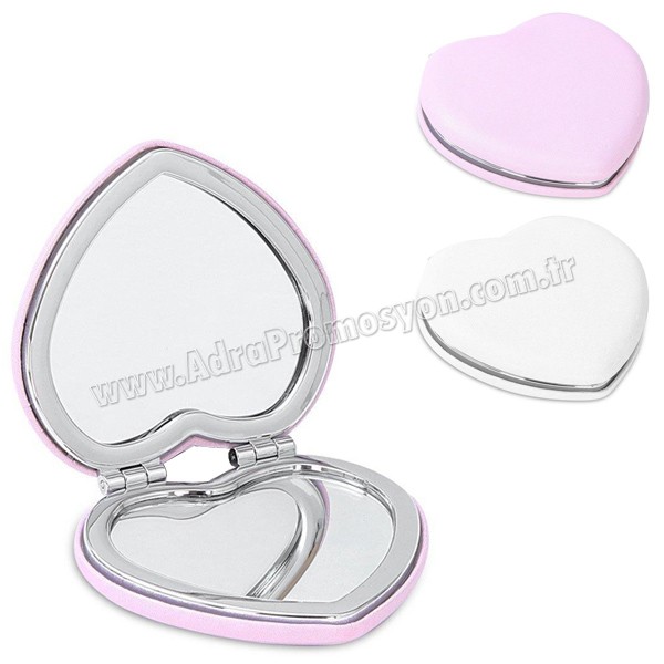 Promosyon Kalp Makyaj Aynası - Büyüteçli AAM10153