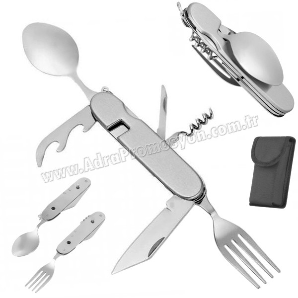 Promosyon Kamp Kaşık Çatal Bıçak Seti - 8 Fonksiyonlu ACF7101